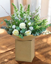 Load image into Gallery viewer, Pure white and Green Hand-tied.